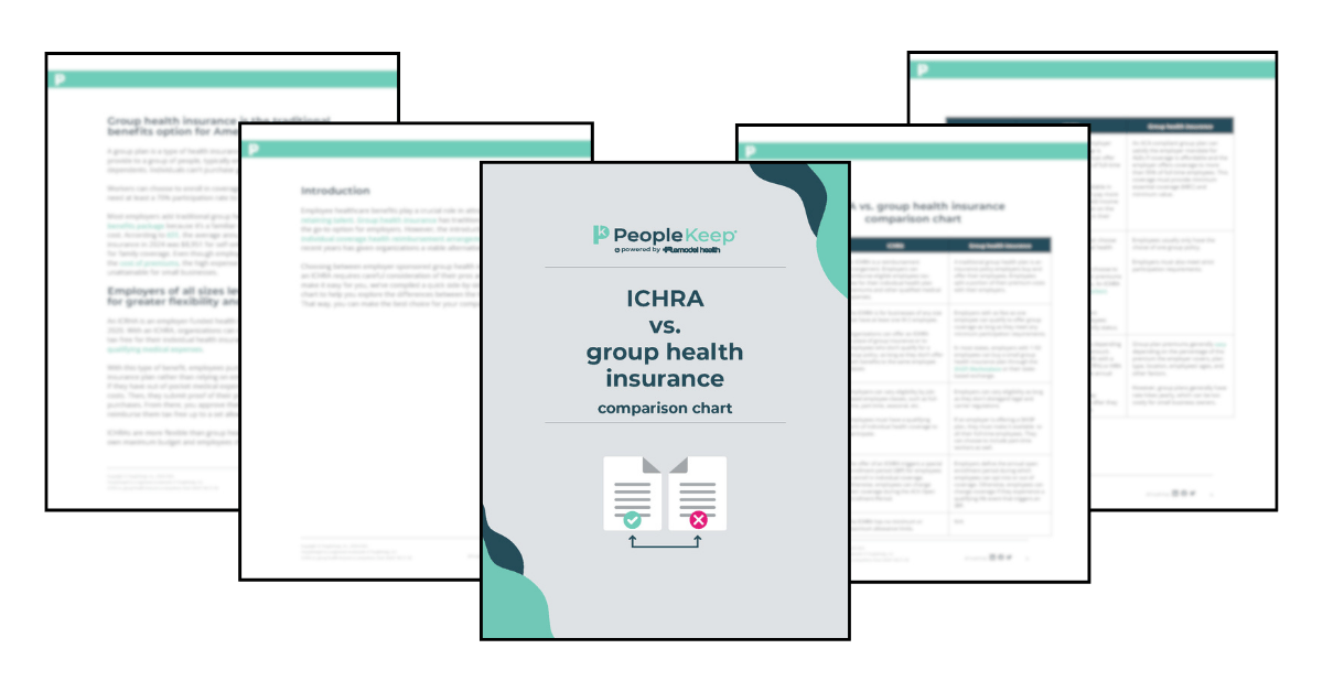 ICHRA vs group health insurance comparison chart_featured transparent