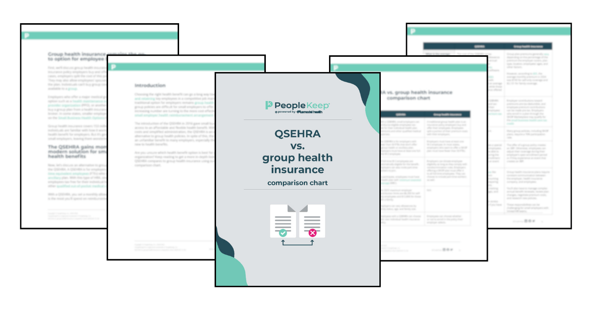 QSEHRA vs group health insurance comparison chart_featured no background